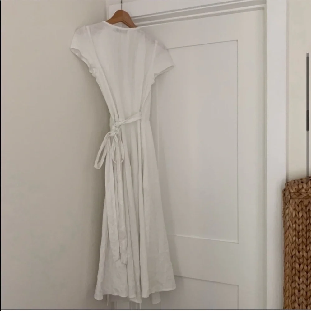 New Ralph Lauren Maxi Linen White Long Dress - Picture 6 of 13